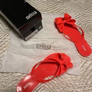 Brand New Coral Melissa Sandals